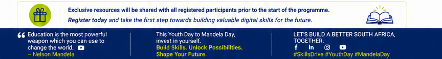 Education is the most powerful weapon — Nelson Mandela. Let's build a better South Africa together.
