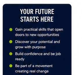 Empower Youth, Create Opportunities, Inspired by Mandela, Build a Better Future